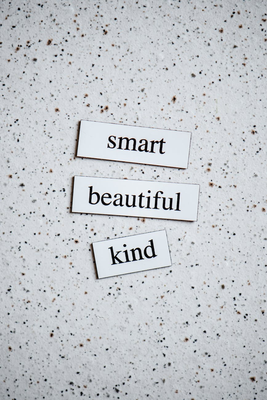 text on a white surface