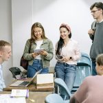 group of people studying together