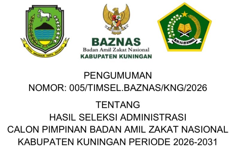 Sebanyak 20 Peserta Lolos Seleksi Administrasi Calon Pimpinan BAZNAS Kabupaten Kuningan