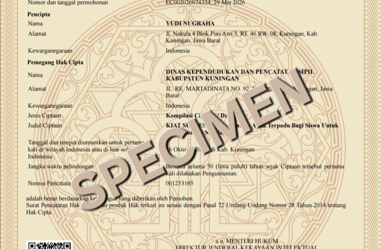 Amankan Inovasi dari Risiko Ganti Pemimpin, Disdukcapil Kuningan Patenkan 8 Layanan Publik