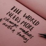 a phrase written on a piece of paper